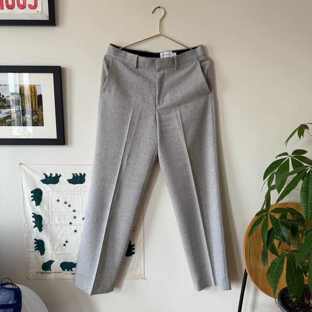 Topshop Men's Gray Dress Pants
